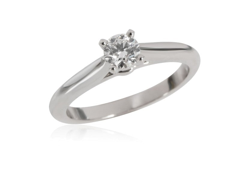 Cartier Diamond Solitaire Engagement Ring In Platinum