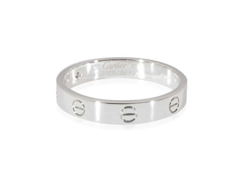 Cartier Love Diamond Wedding Band In 18k White Gold 0.02 CTW