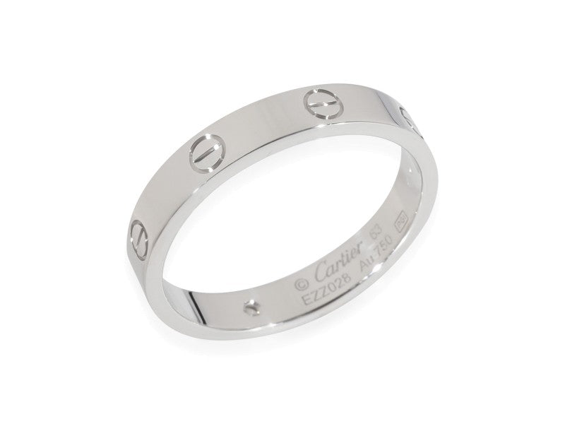 Cartier Love Diamond Wedding Band In 18k White Gold 0.02 CTW