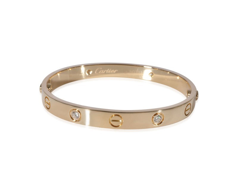 Cartier Love Diamond Bracelet In 18k Yellow Gold