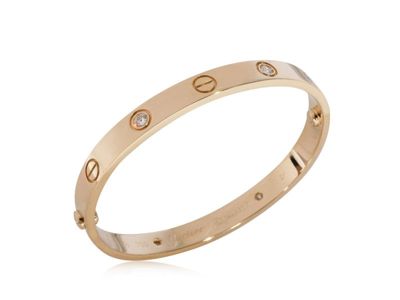 Cartier Love Diamond Bracelet In 18k Yellow Gold