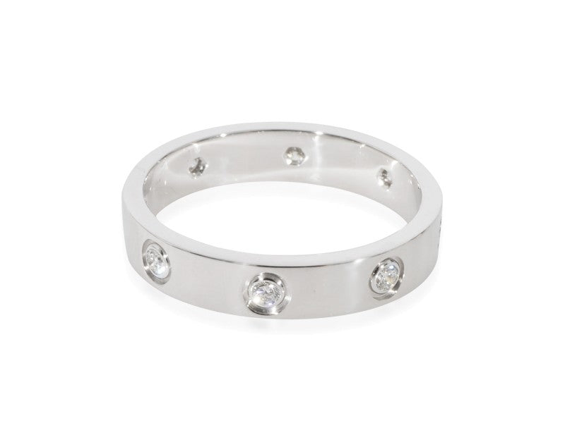 Cartier Love Diamond Band In 18k White Gold