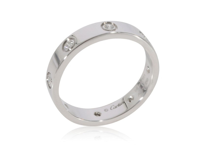 Cartier Love Diamond Band In 18k White Gold