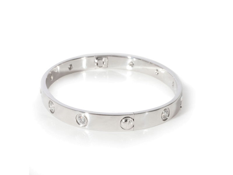 Cartier Love Diamond Bracelet In 18k White Gold