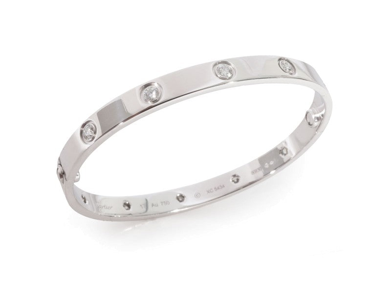 Cartier Love Diamond Bracelet In 18k White Gold