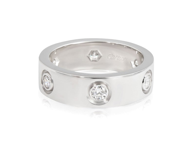 Cartier Love Diamond Ring In 18kt White Gold