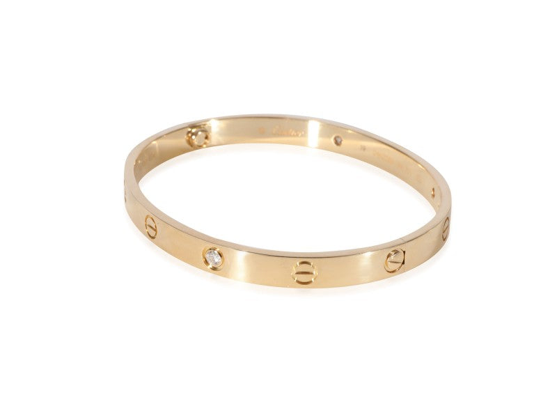 Cartier Love Diamond Bracelet In 18k Yellow Gold 0.42 CTW