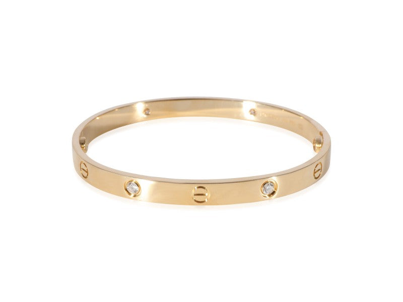Cartier Love Diamond Bracelet In 18k Yellow Gold 0.42 CTW