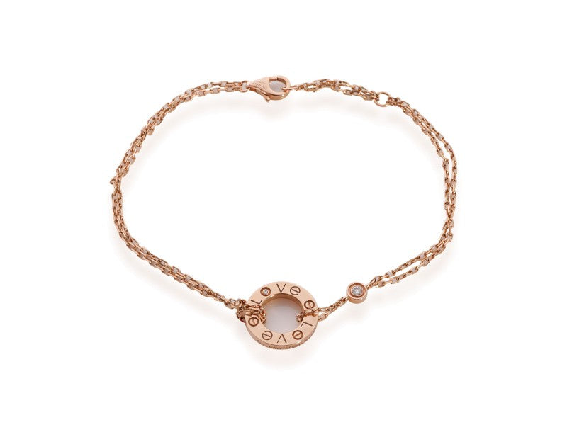 Cartier Love Diamond Bracelet In 18K 18K Rose Gold