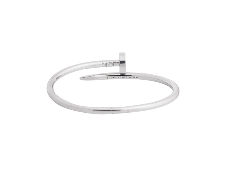 Cartier Juste Un Clou Bracelet White Gold Size 17