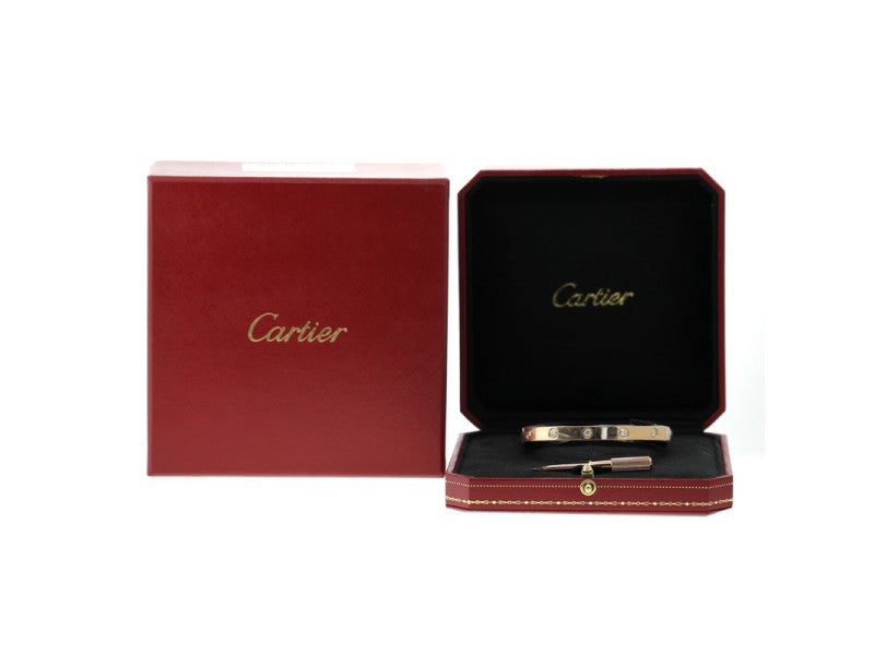 Cartier Love Bracelet Rose Gold Full Diamond Size 19