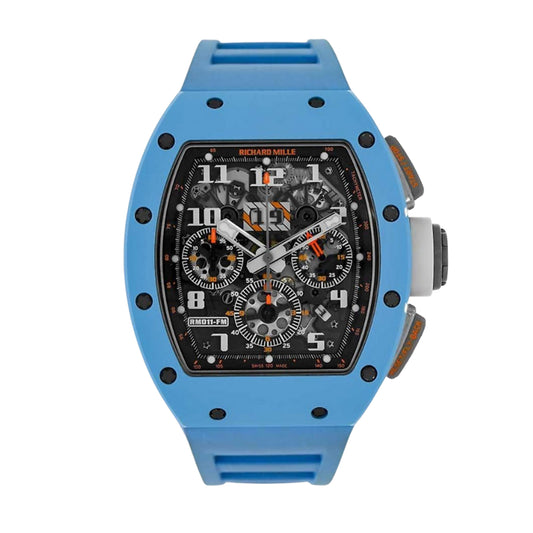 Richard Mille Rm 011 Felipe Massa Baby Blue Chronograph Ceramic Last Edition Watch