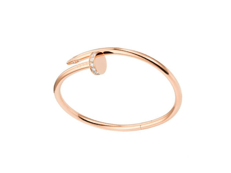 Cartier Juste Un Clou Bracelet Rose Gold With Diamonds Size 16