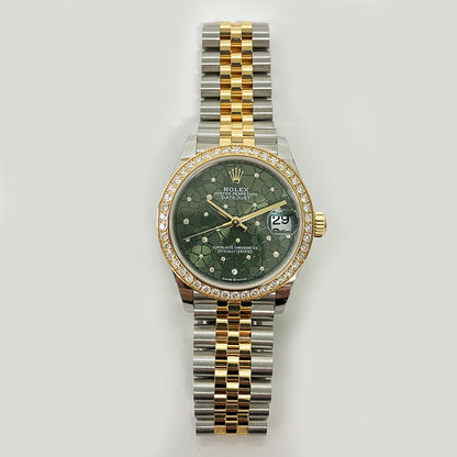 Rolex Datejust 31mm Green Flower Diamond Dial 278288RBR