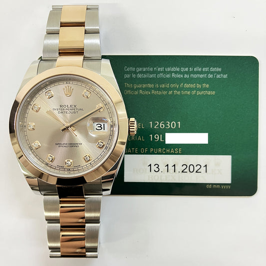 Rolex Datejust 41mm Sundust Diamond Dial 126301