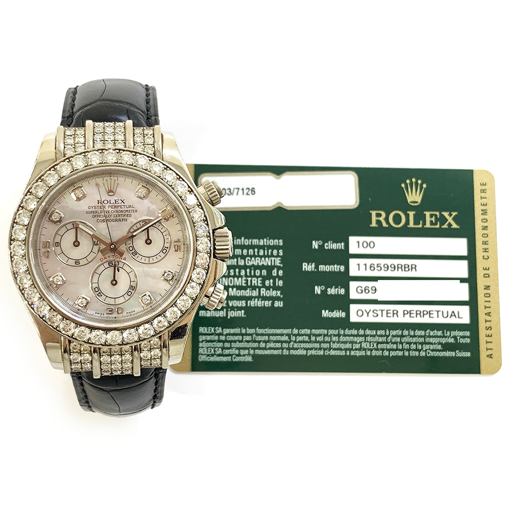 Rolex Daytona White Mop Diamond Dial 116599RBR