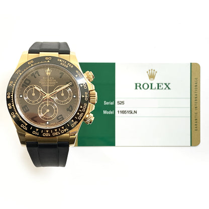 Rolex Cosmograph Daytona Chocolate Arabic Dial 116515LN