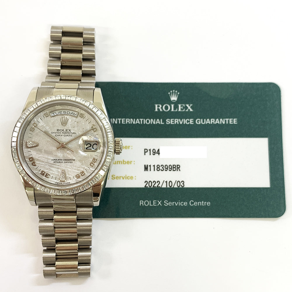 Rolex Day-Date 36mm Meteorite Dial 118399BR