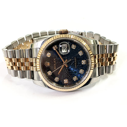 Rolex Datejust 36mm Blue Jubilee Diamond Dial 116231