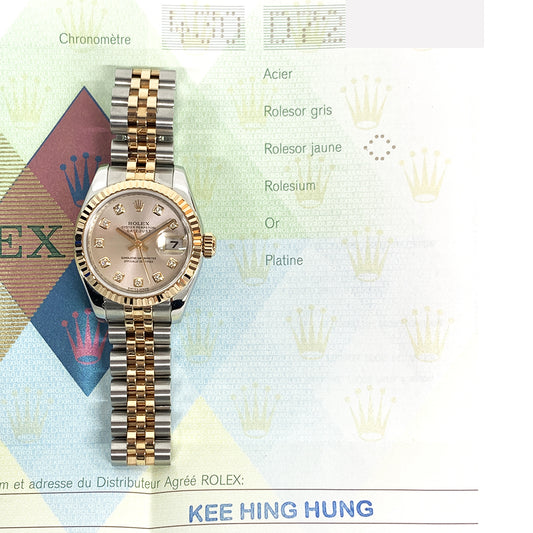 Rolex Lady-Datejust Pink Diamond Dial 179171