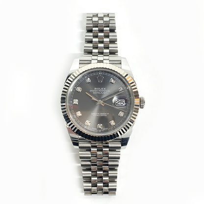 Rolex Datejust 41mm Slate Diamond Dial Jubilee 126334