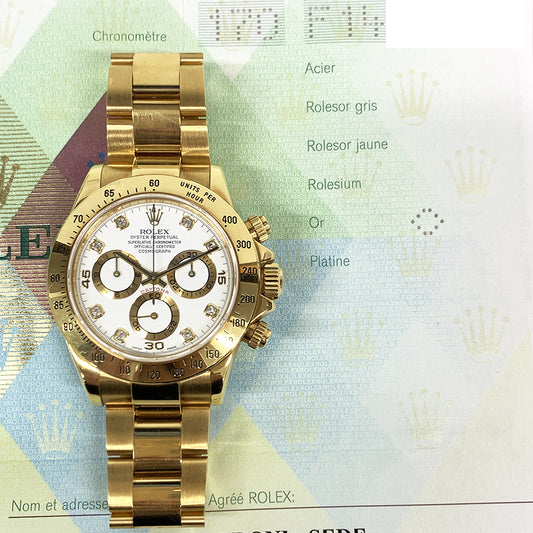 Rolex Daytona White Diamond Dial 116528