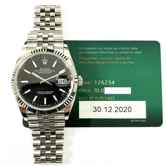 Rolex Datejust 36mm Black Dial 126234