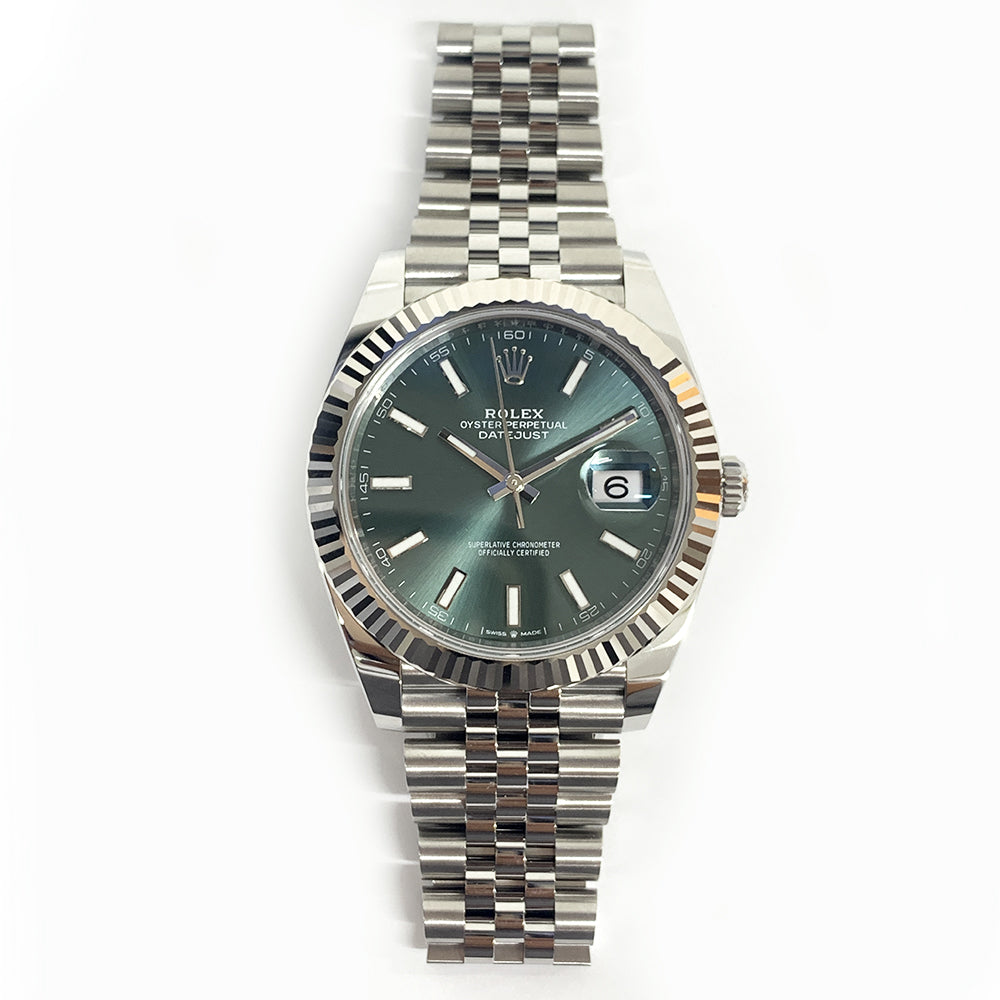 Rolex Datejust 41mm Green Dial Jubilee 123334