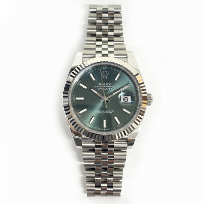 Rolex Datejust 41mm Green Dial Jubilee 123334