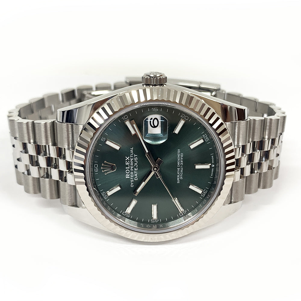 Rolex Datejust 41mm Green Dial Jubilee 123334