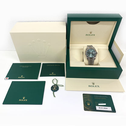 Rolex Datejust 41mm Green Dial Jubilee 123334