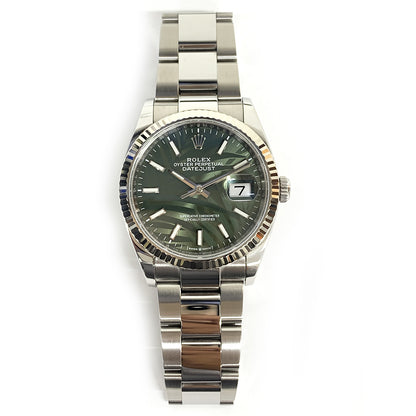 Rolex Datejust 36mm Green Palm Dial 126234