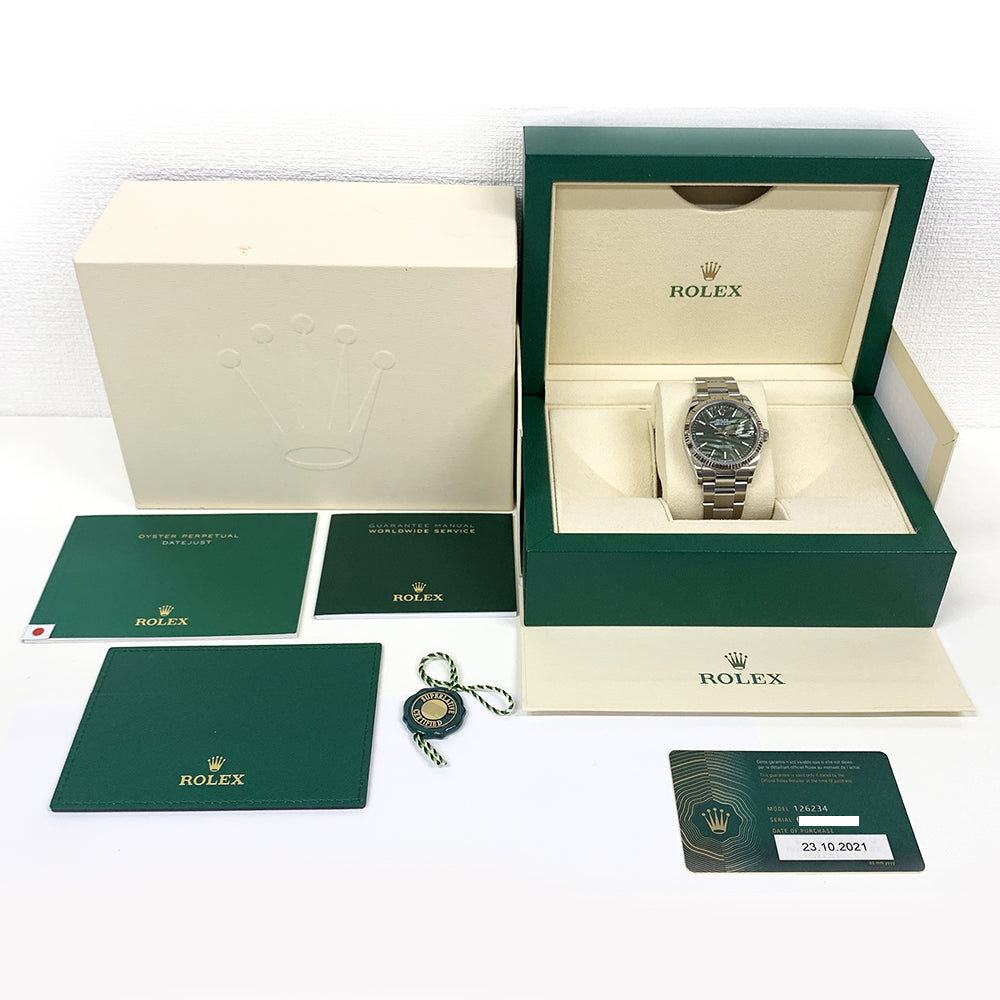 Rolex Datejust 36mm Green Palm Dial 126234