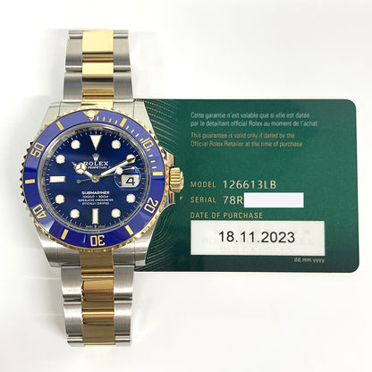 Rolex Submariner Date 41mm Blue Dial 126613LB