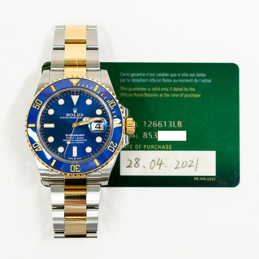 Rolex Submariner Date 41mm Blue Dial 126613LB (2021)