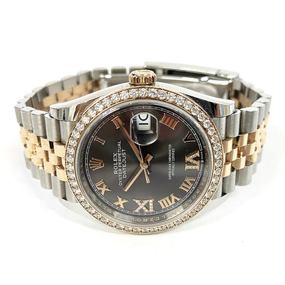 Rolex Datejust 36mm Slate "VI & IX" Diamond Dial 126281RBR