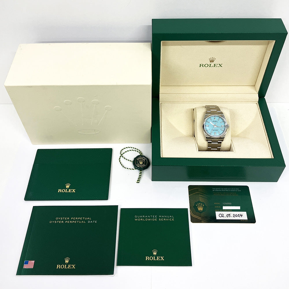 Rolex Oyster Perpetual 36mm Turquoise Dial 126000