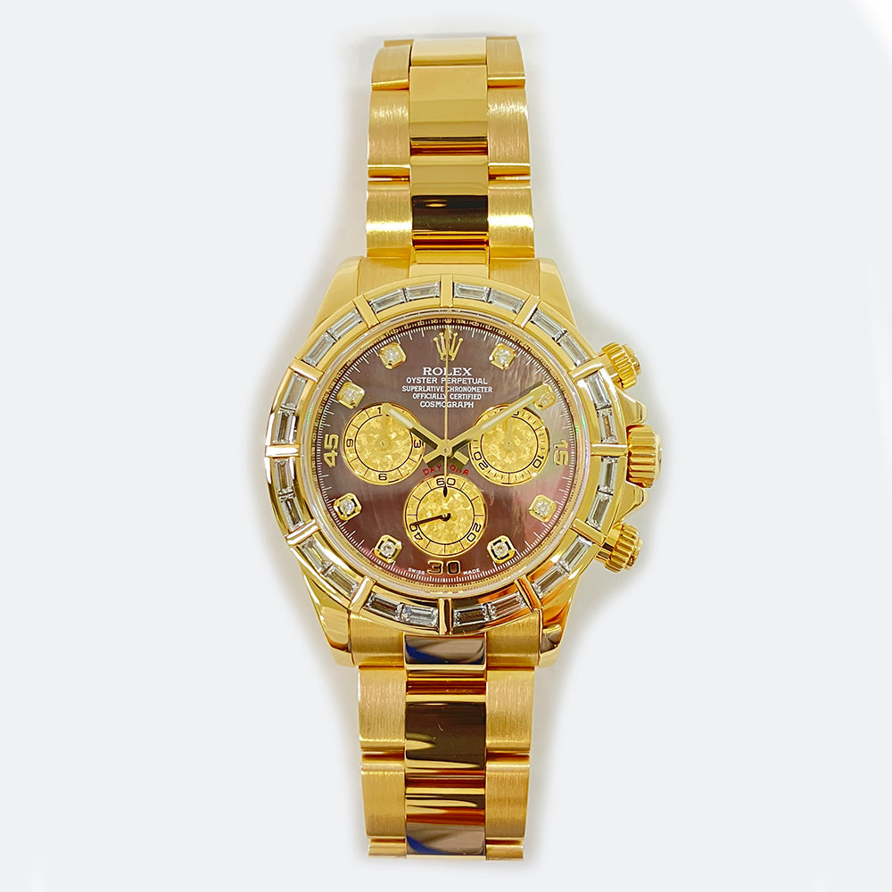 Rolex Daytona Yellow Gold Mother of Pearl Diamond Dial 116568BR