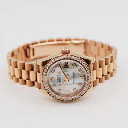 Rolex Lady Datejust 28mm White Mop Diamond Dial 279135RBR (2022)