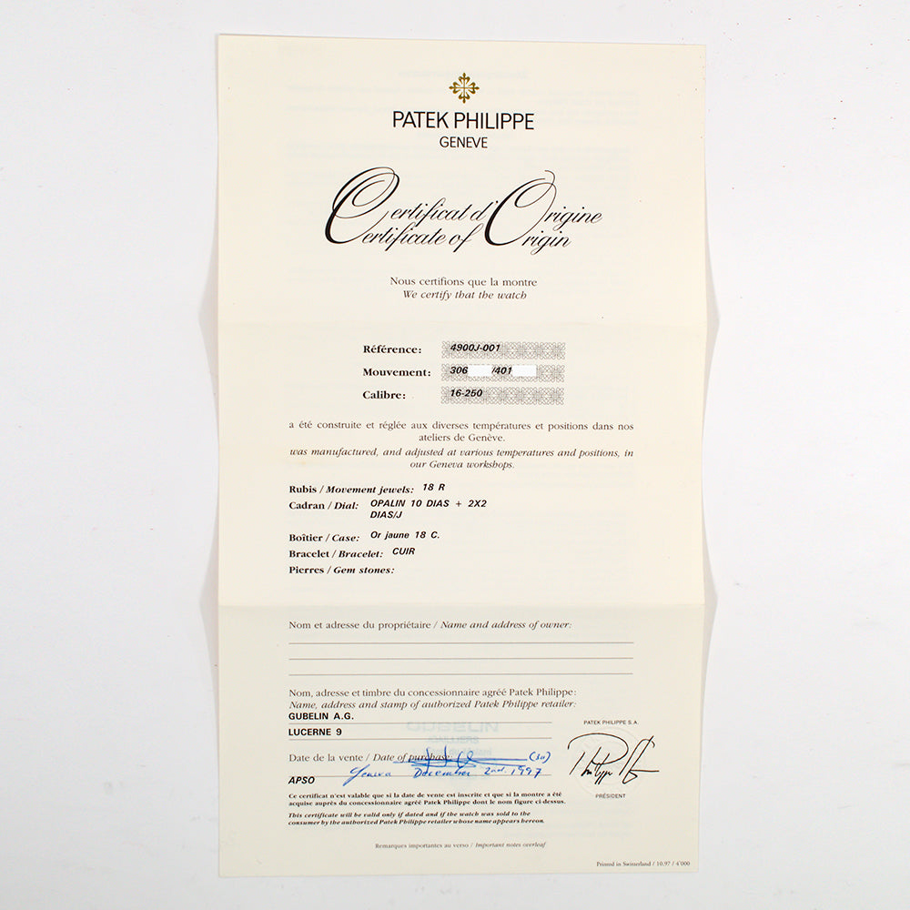 Patek Philippe 4900J-001 (1997)