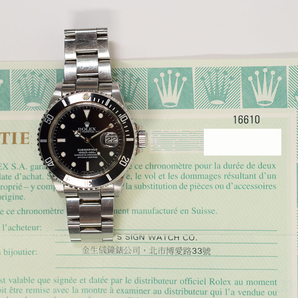 Rolex Submariner Date 41mm Black Dial 16610