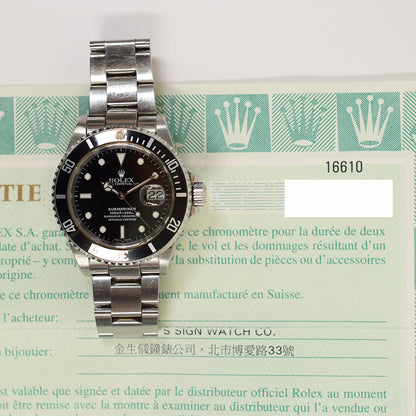 Rolex Submariner Date 41mm Black Dial 16610