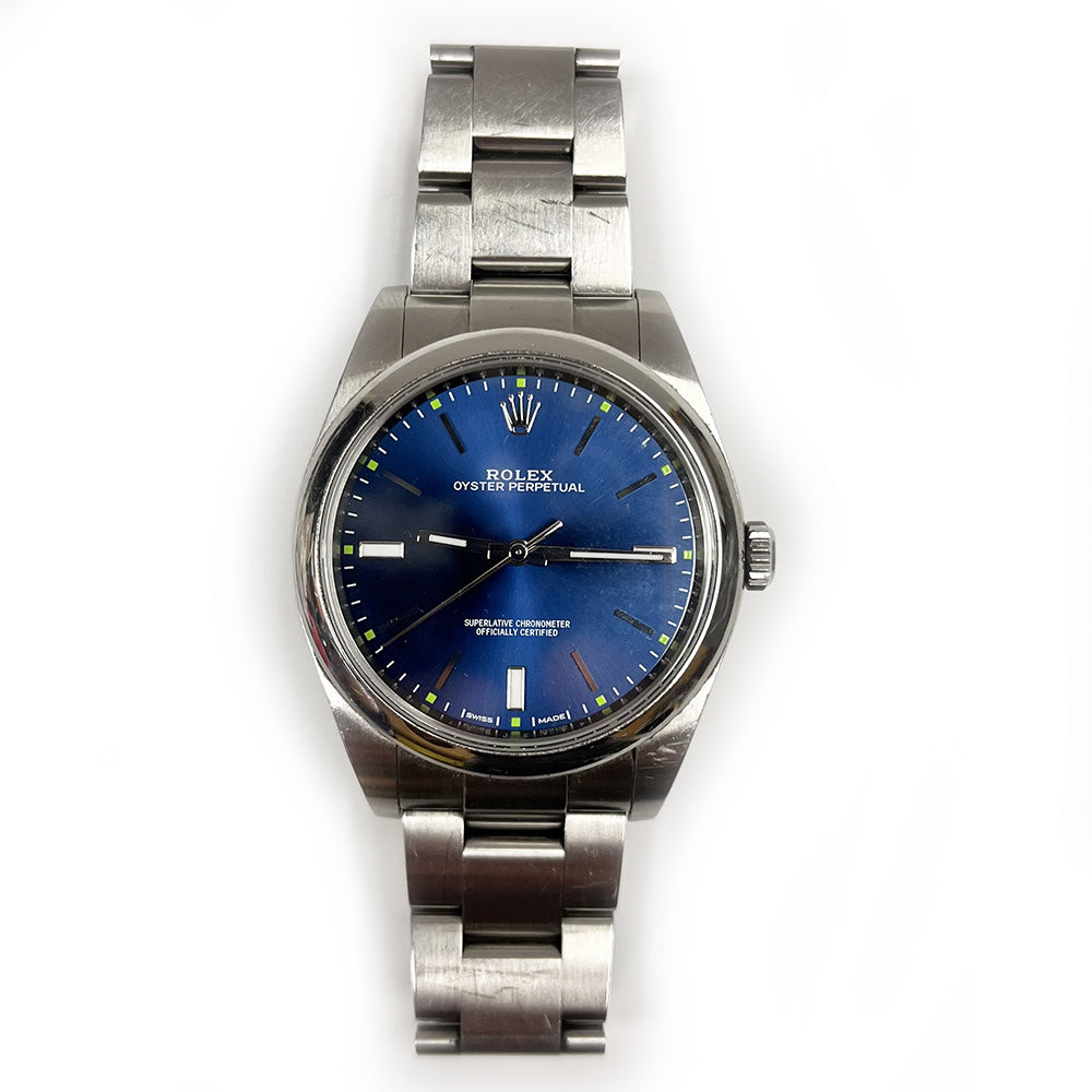 Rolex Oyster Perpetual 39mm Blue Dial 114300