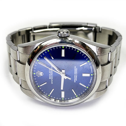 Rolex Oyster Perpetual 39mm Blue Dial 114300