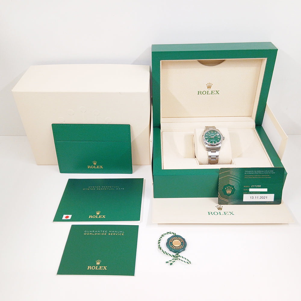Rolex Oyster Perpetual 31mm Green Dial 277200 (2021)