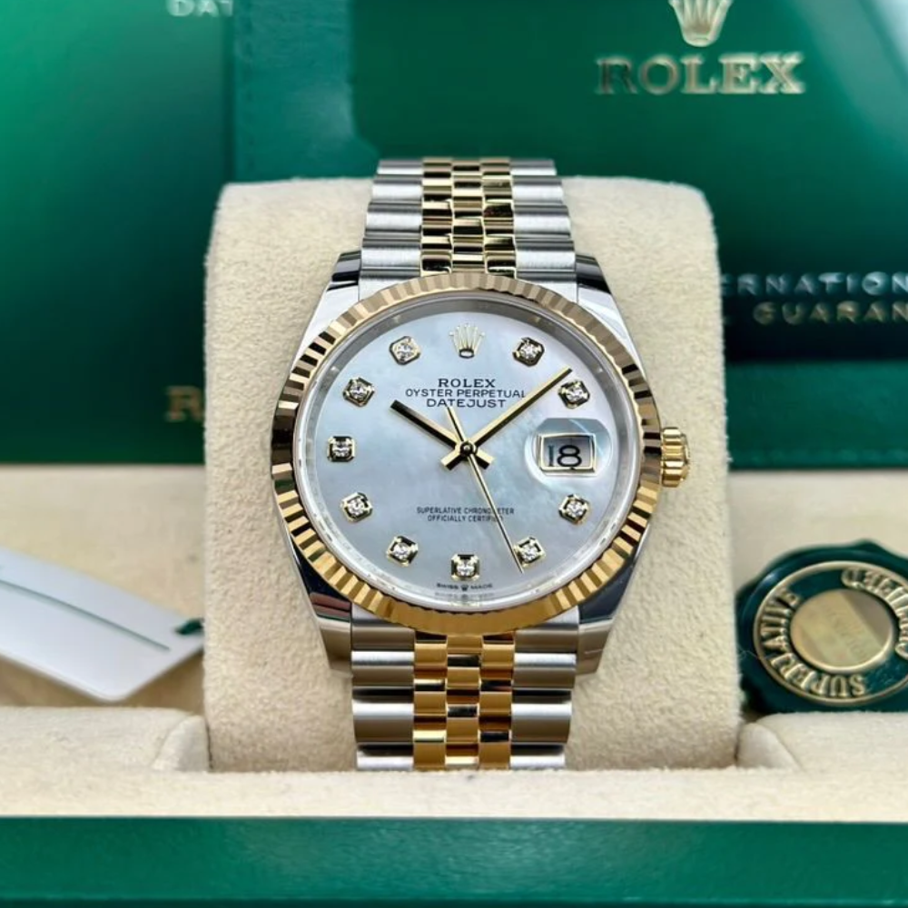 Rolex Datejust 36mm Mother of Pearl Diamond Dial 126233