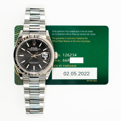 Rolex Datejust 36mm Black Dial 126234 (2022)