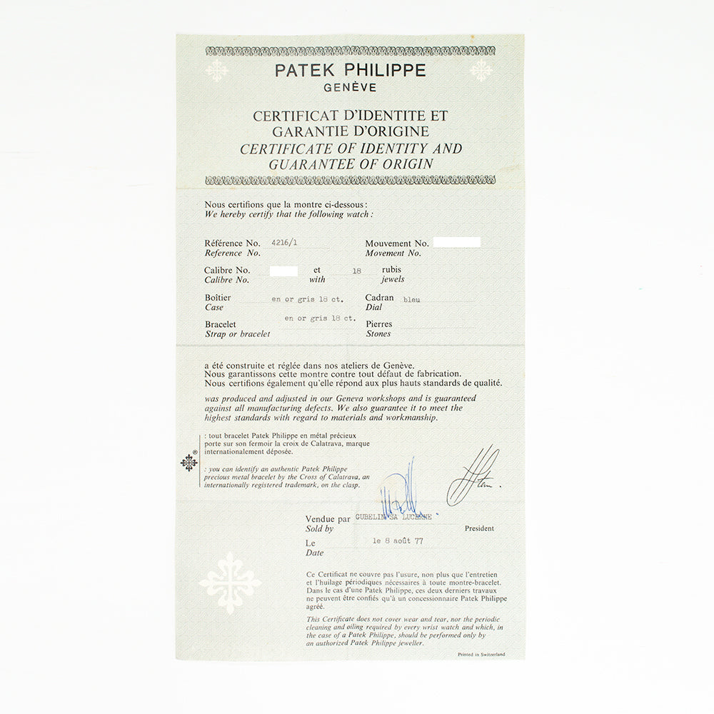 Patek Philippe 4216/1 (1977)
