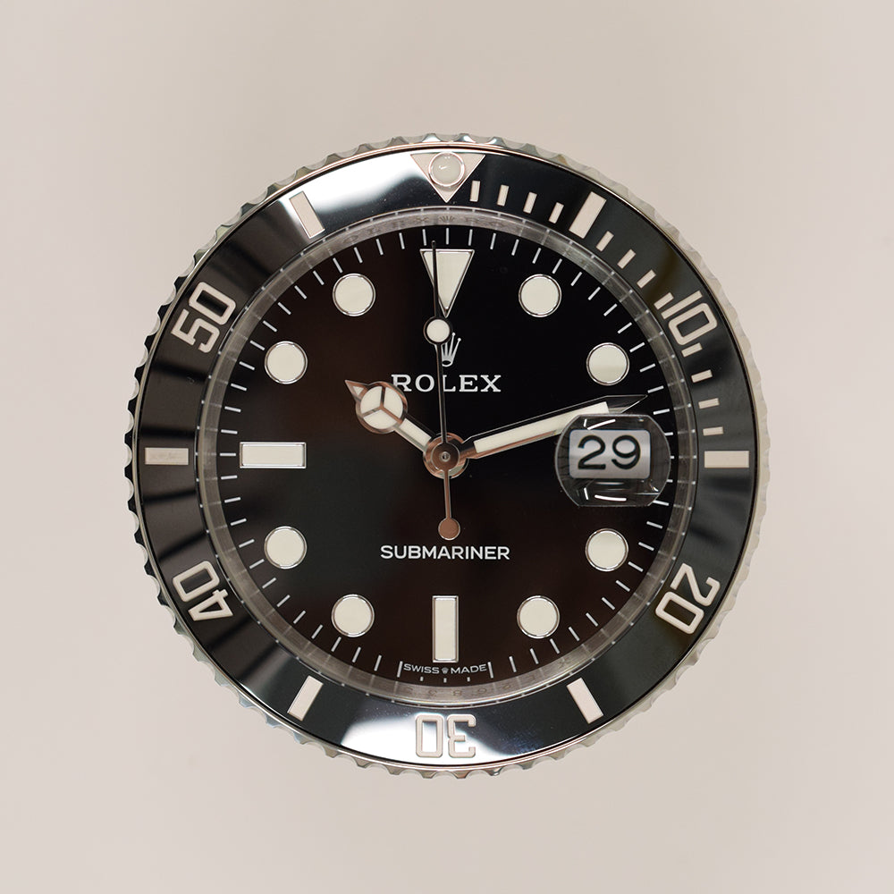 Rolex Submariner Date Desk Clock 80mm Black Dial 909010LN (2025)