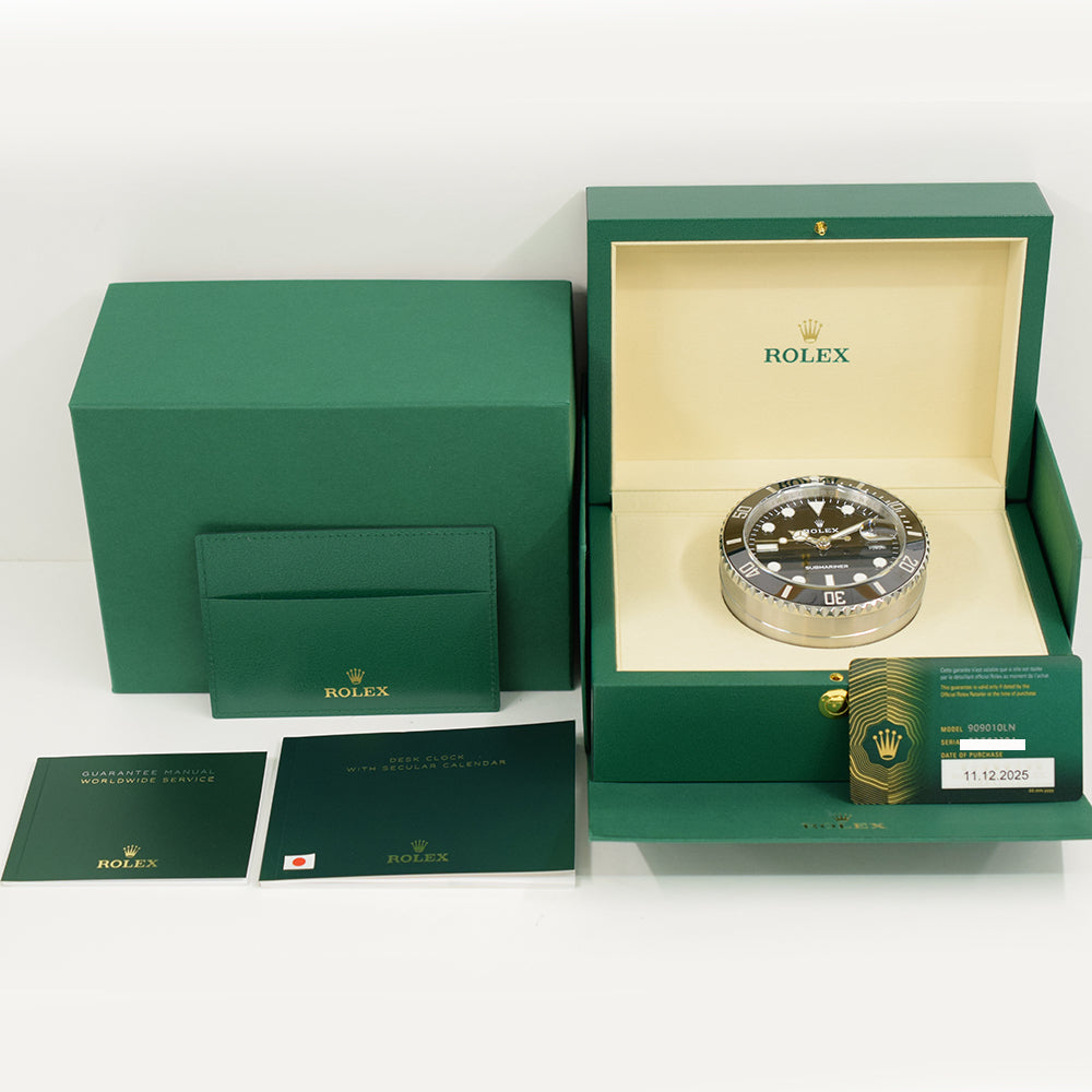 Rolex Submariner Date Desk Clock 80mm Black Dial 909010LN (2025)